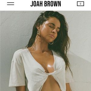 Joah Brown twist tee gray S-M